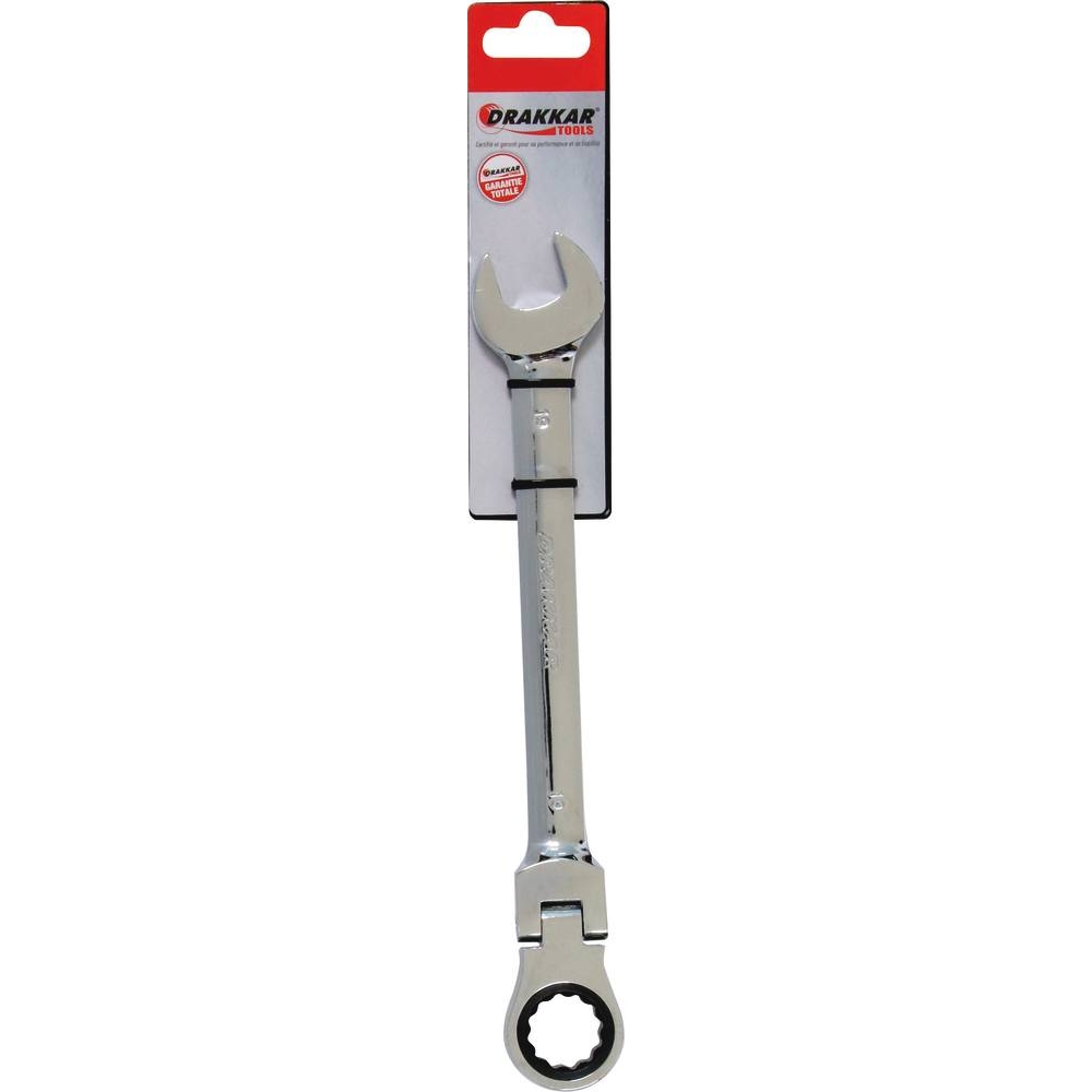 Clé mixte articulée à cliquet de 19mm - carte DRAKKAR TOOLS - 12883