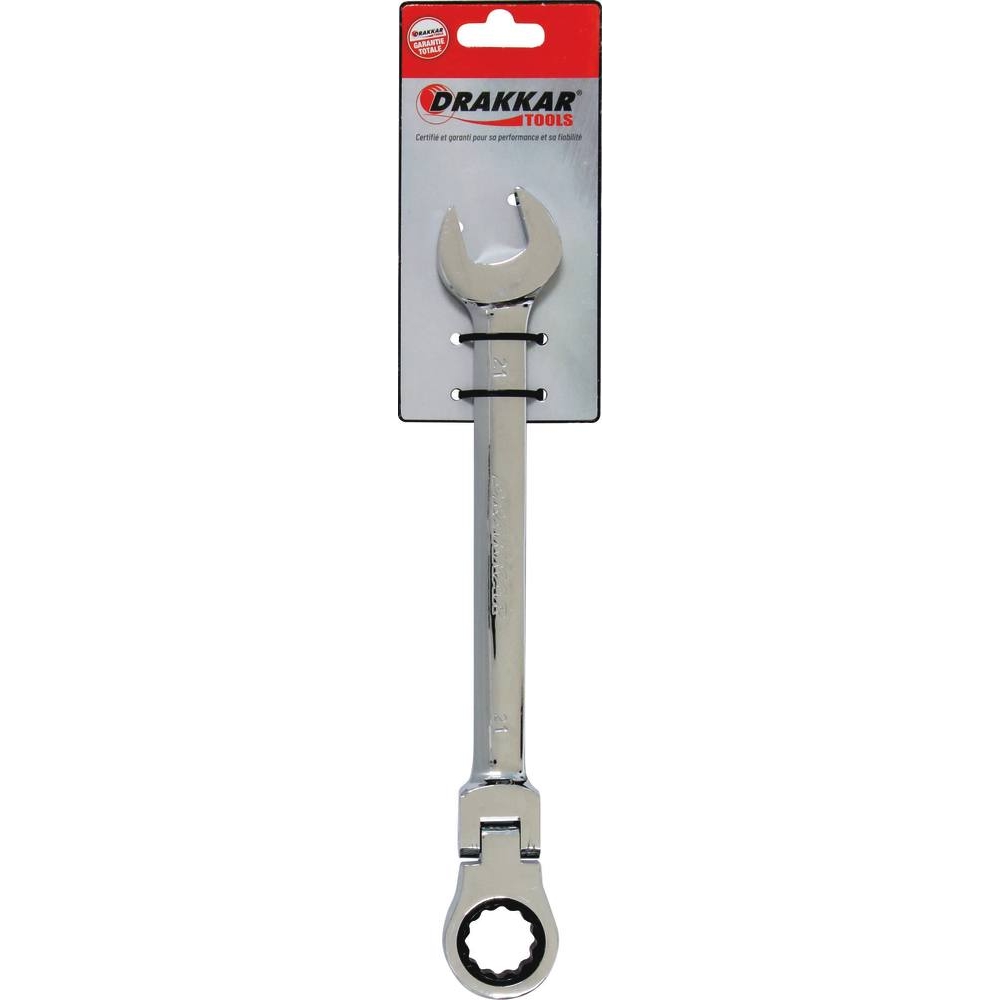 Clé mixte articulée à cliquet de 21mm - carte DRAKKAR TOOLS - 12885