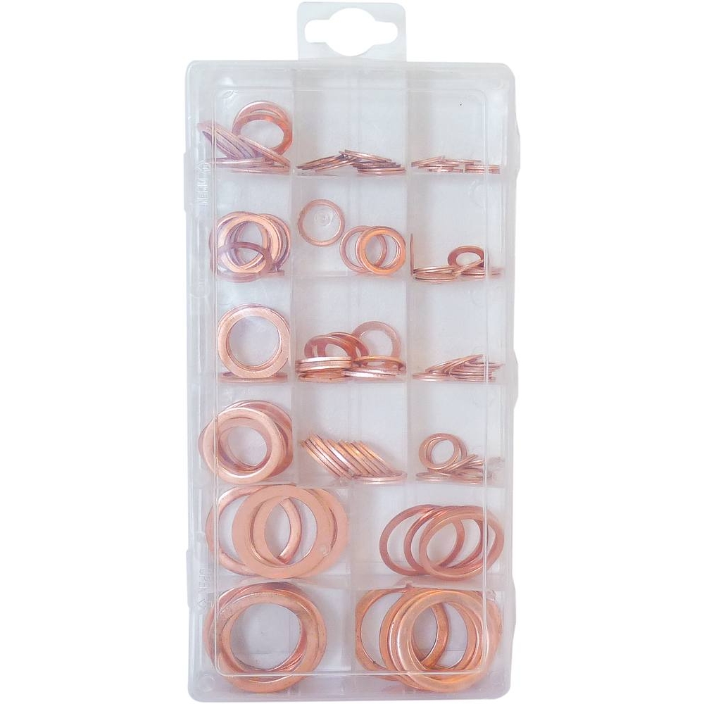 Rondelle cuivre de 6 à 28mm - coffret de 160 pcs STILKER - 12930
