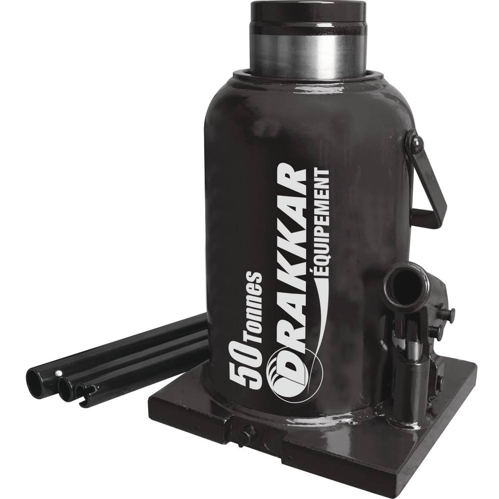 Cric bouteille hydraulique base soudée 50T DRAKKAR - 13126
