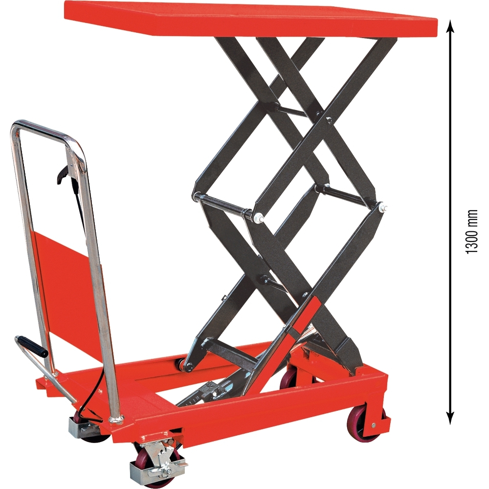 Table élévatrice mobile double ciseau 350kg levée max 1,3m DRAKKAR - 13170