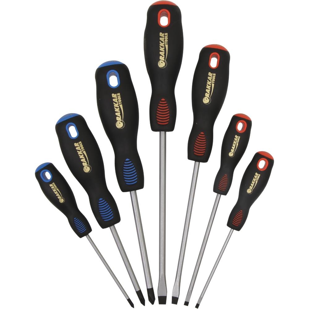 Tournevis plat et Phillips - boîte carton de 7 pcs DRAKKAR TOOLS - 13252