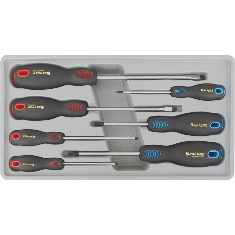 Tournevis plat et Phillips - boîte carton de 7 pcs DRAKKAR TOOLS - 13252