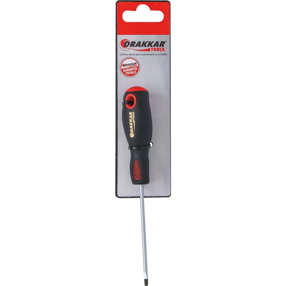 Tournevis plat 3x75mm - carte DRAKKAR TOOLS - 13253