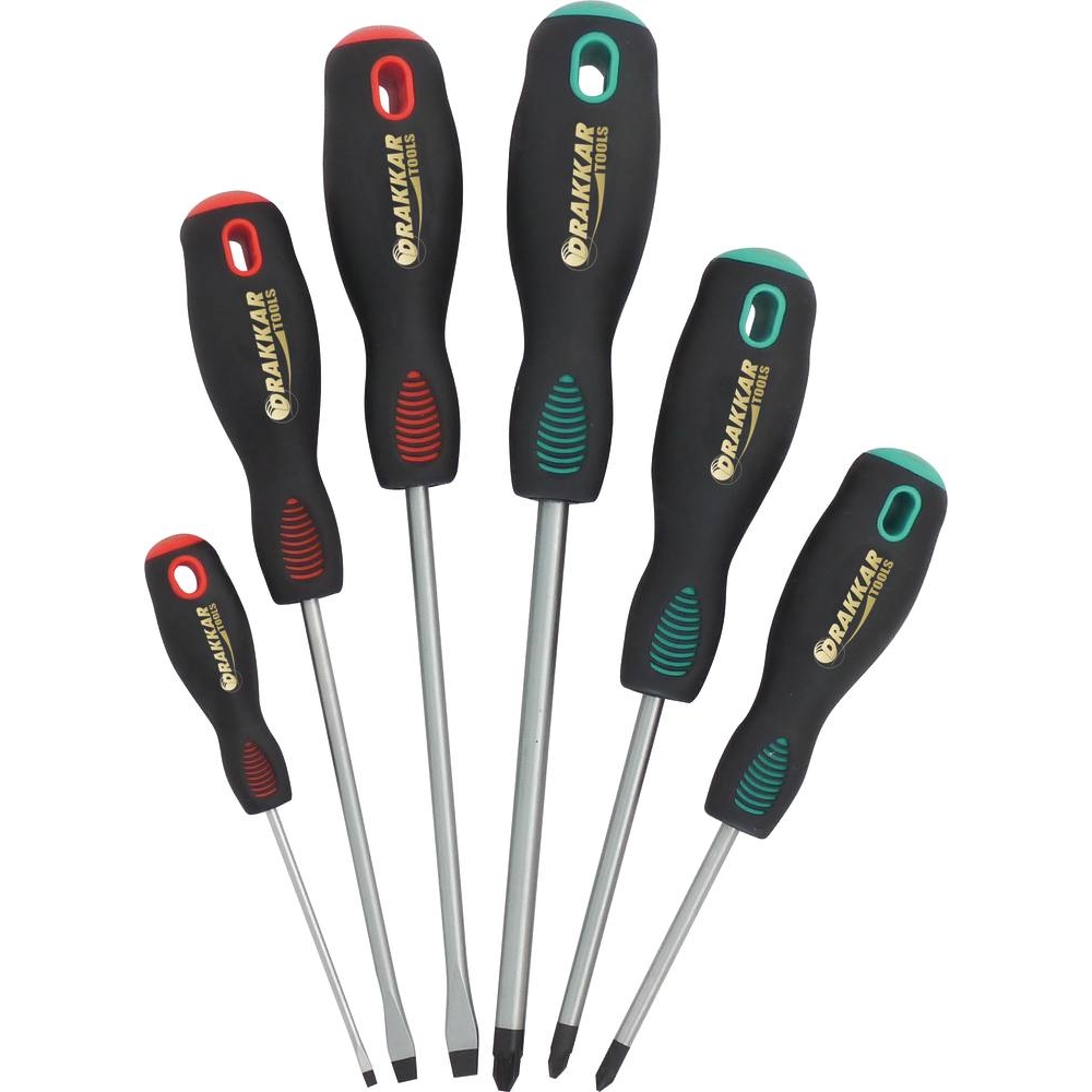 Tournevis plat et Pozidriv - boîte carton de 6 pcs DRAKKAR TOOLS - 13337