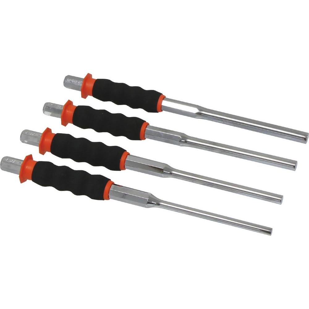 Chasse-goupilles 10-12-14-16mm 350mm avec manche mousse - pochette de 4 pcs DRAKKAR TOOLS - 13519