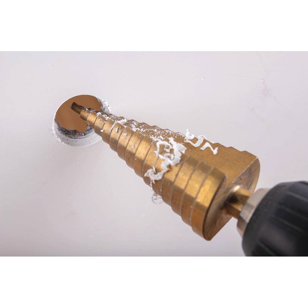 Foret conique à 13 étages sur tige 10mm de 6 à 30mm DRAKKAR TOOLS - 13524