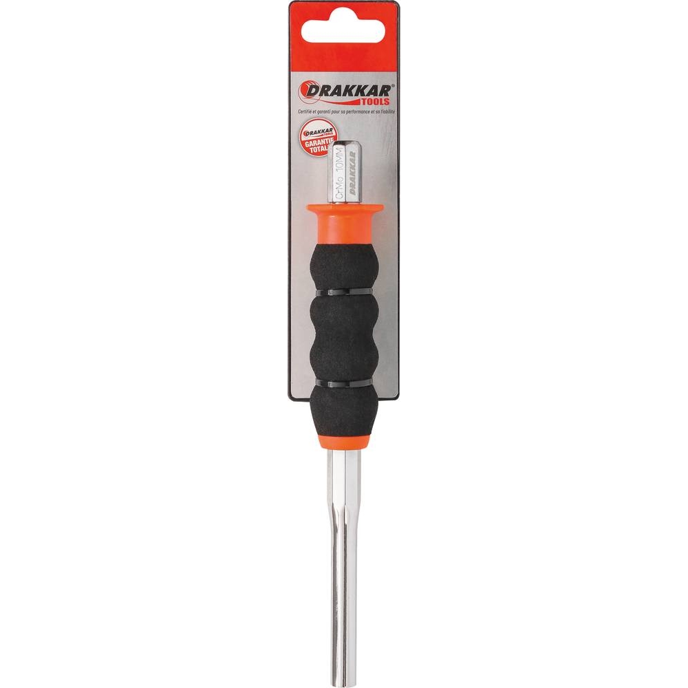 Chasse-goupille 10x200mm avec manche mousse - carte DRAKKAR TOOLS - 13530