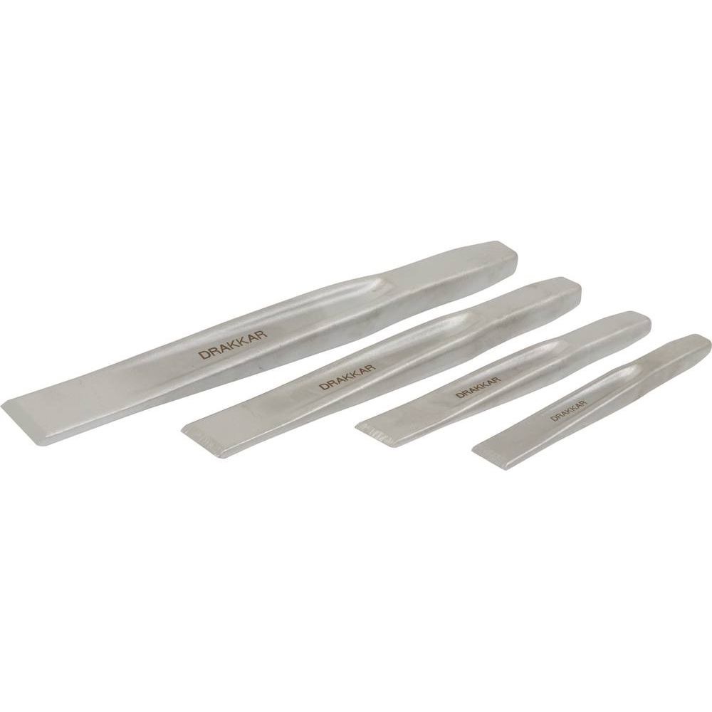 Burin plat de mécanicien 18-21-26-29mm - pochette de 4 pcs DRAKKAR TOOLS - 13550