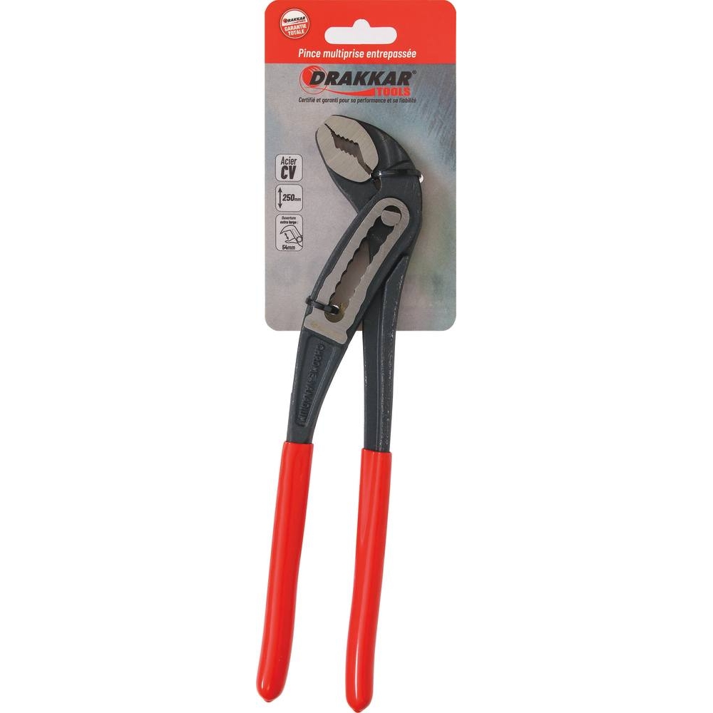 Pince multiprise entrepassée 250mm grande ouverture - carte DRAKKAR TOOLS - 13700