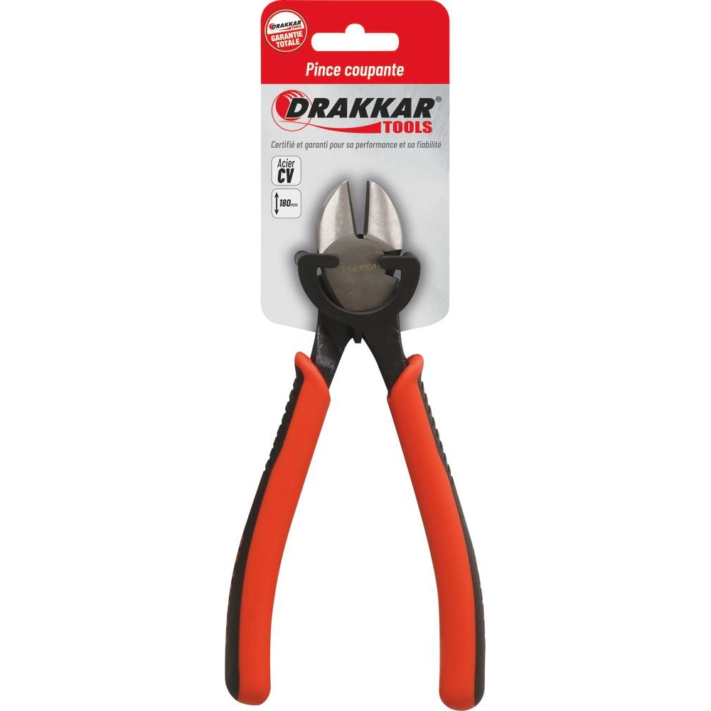 Pince coupante 180mm à forte démultiplication bi-matière DRAKKAR TOOLS - 13745
