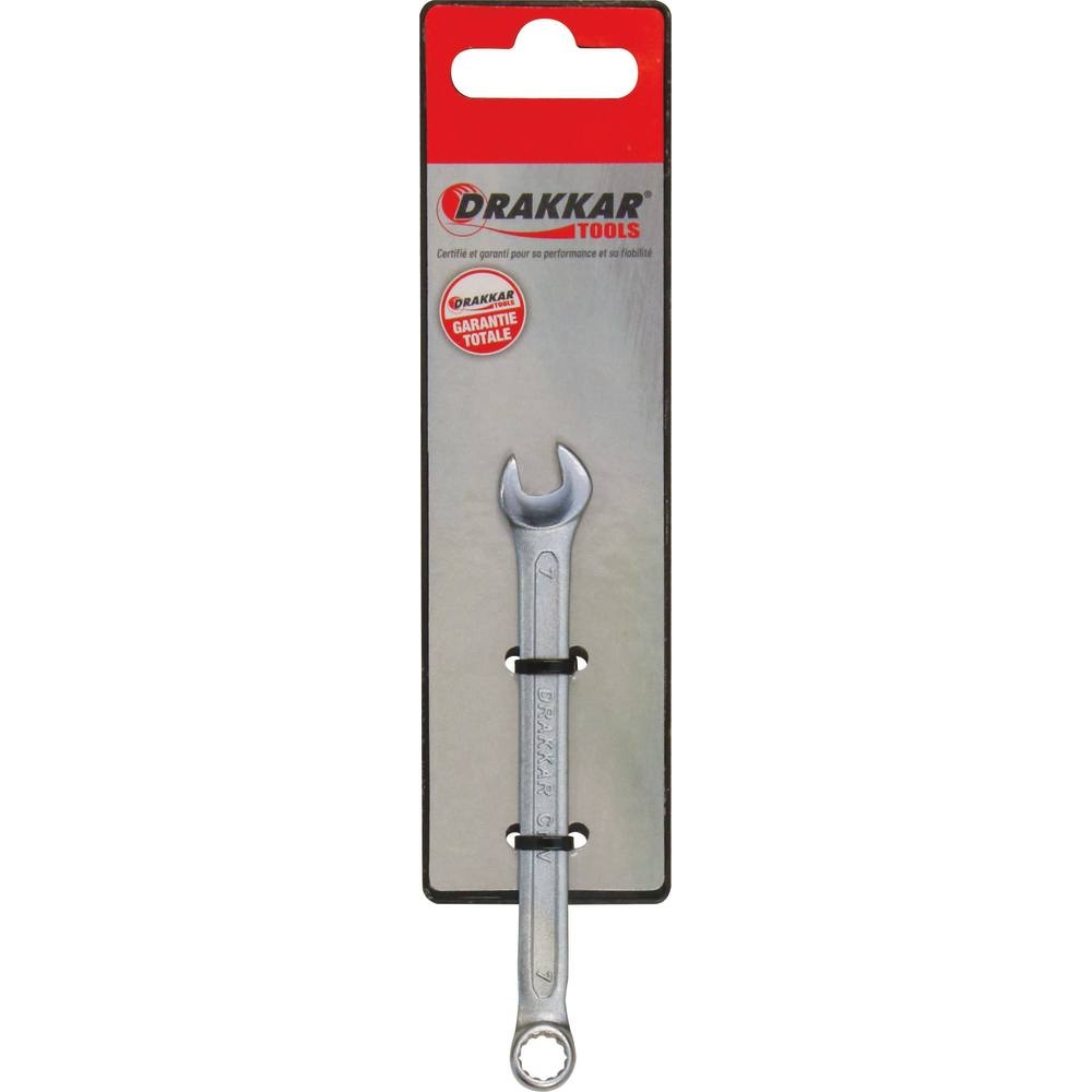 Clé mixte de 7mm tête polie - carte DRAKKAR TOOLS - 13827