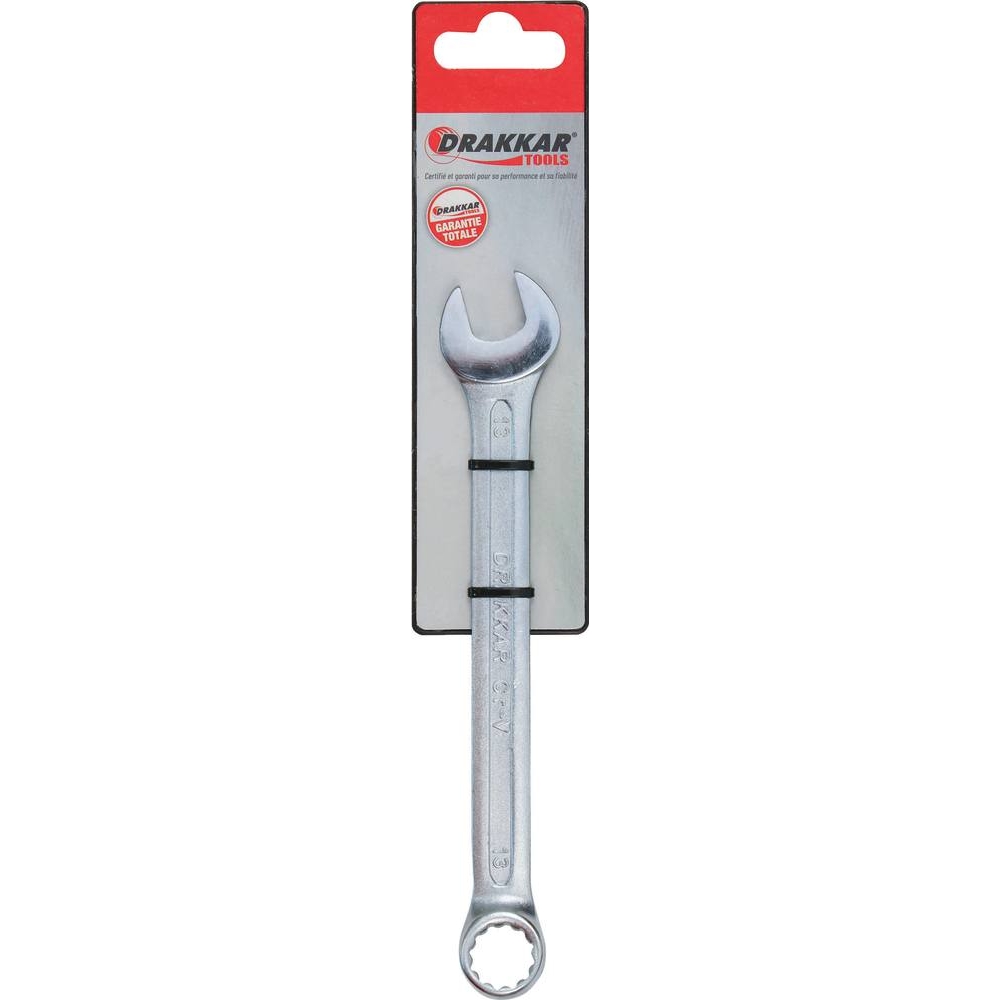 Clé mixte de 13mm tête polie - carte DRAKKAR TOOLS - 13833