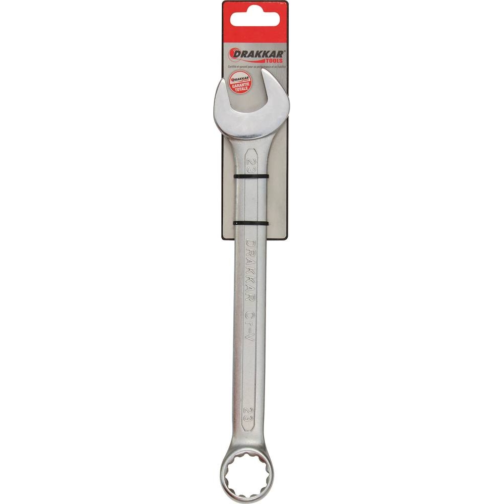 Clé mixte de 23mm tête polie - carte DRAKKAR TOOLS - 13843