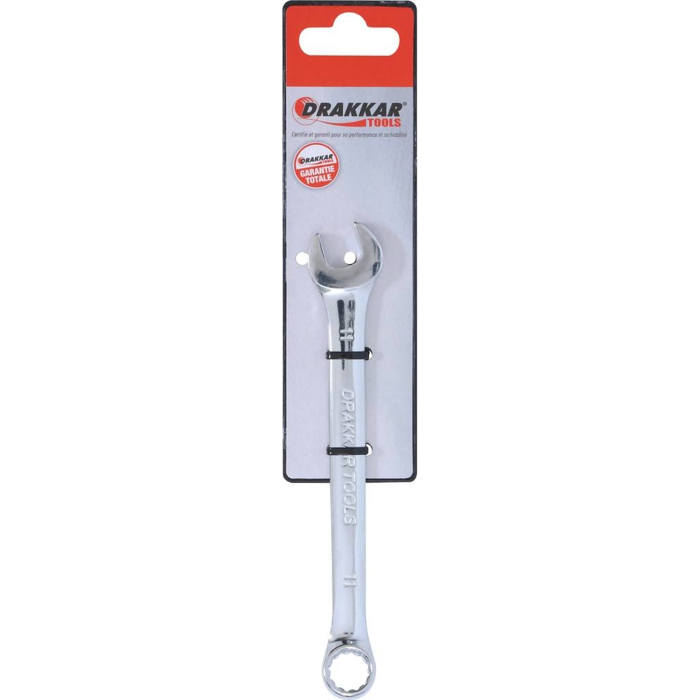 Clé mixte de 11mm full polish - carte DRAKKAR TOOLS - 13865