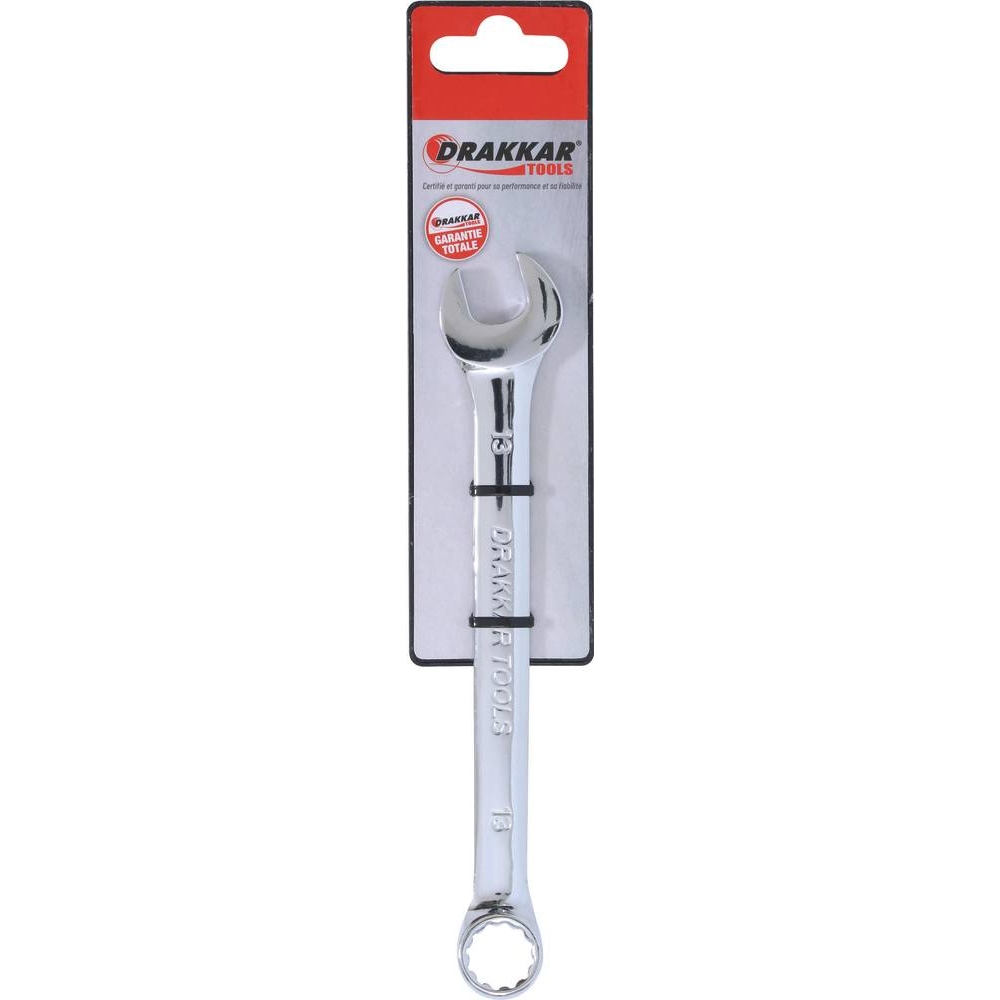 Clé mixte de 13mm full polish - carte DRAKKAR TOOLS - 13869