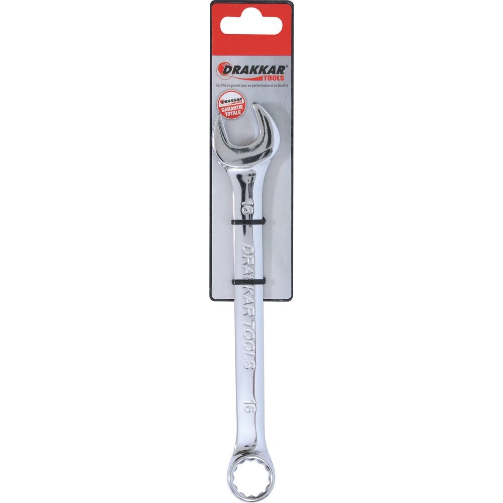 Clé mixte de 16mm full polish - carte DRAKKAR TOOLS - 13875
