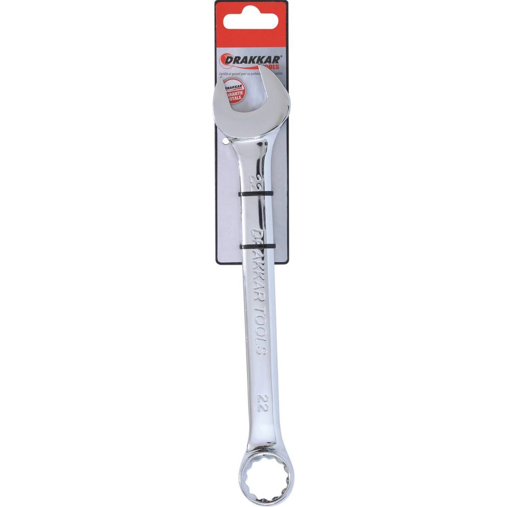 Clé mixte de 22mm full polish - carte DRAKKAR TOOLS - 13887