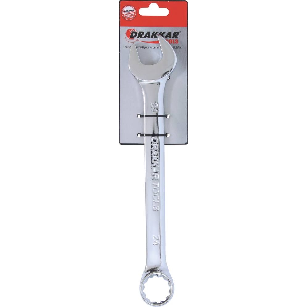 Clé mixte de 24mm full polish - carte DRAKKAR TOOLS - 13891