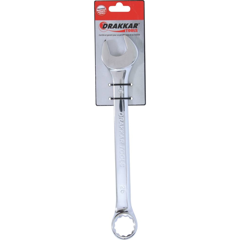 Clé mixte de 26mm full polish - carte DRAKKAR TOOLS - 13895