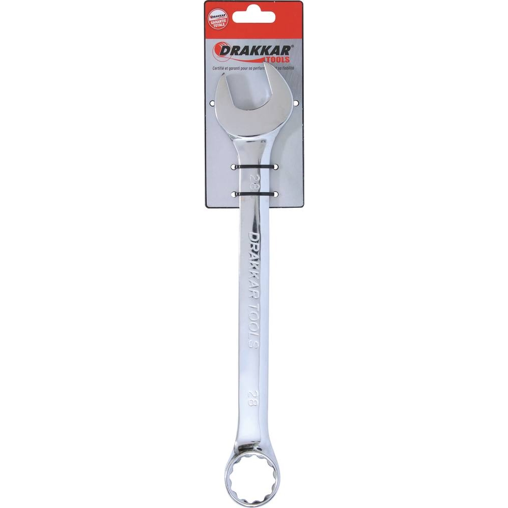Clé mixte de 28mm full polish - carte DRAKKAR TOOLS - 13899