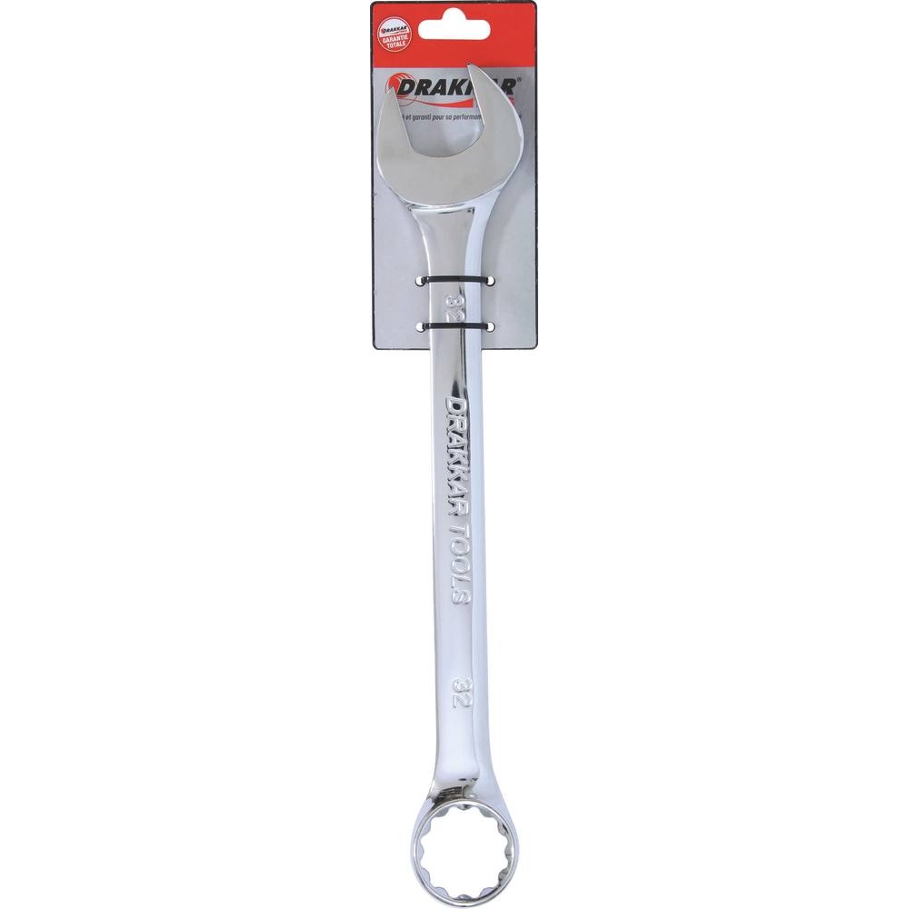 Clé mixte de 32mm full polish - carte DRAKKAR TOOLS - 13905