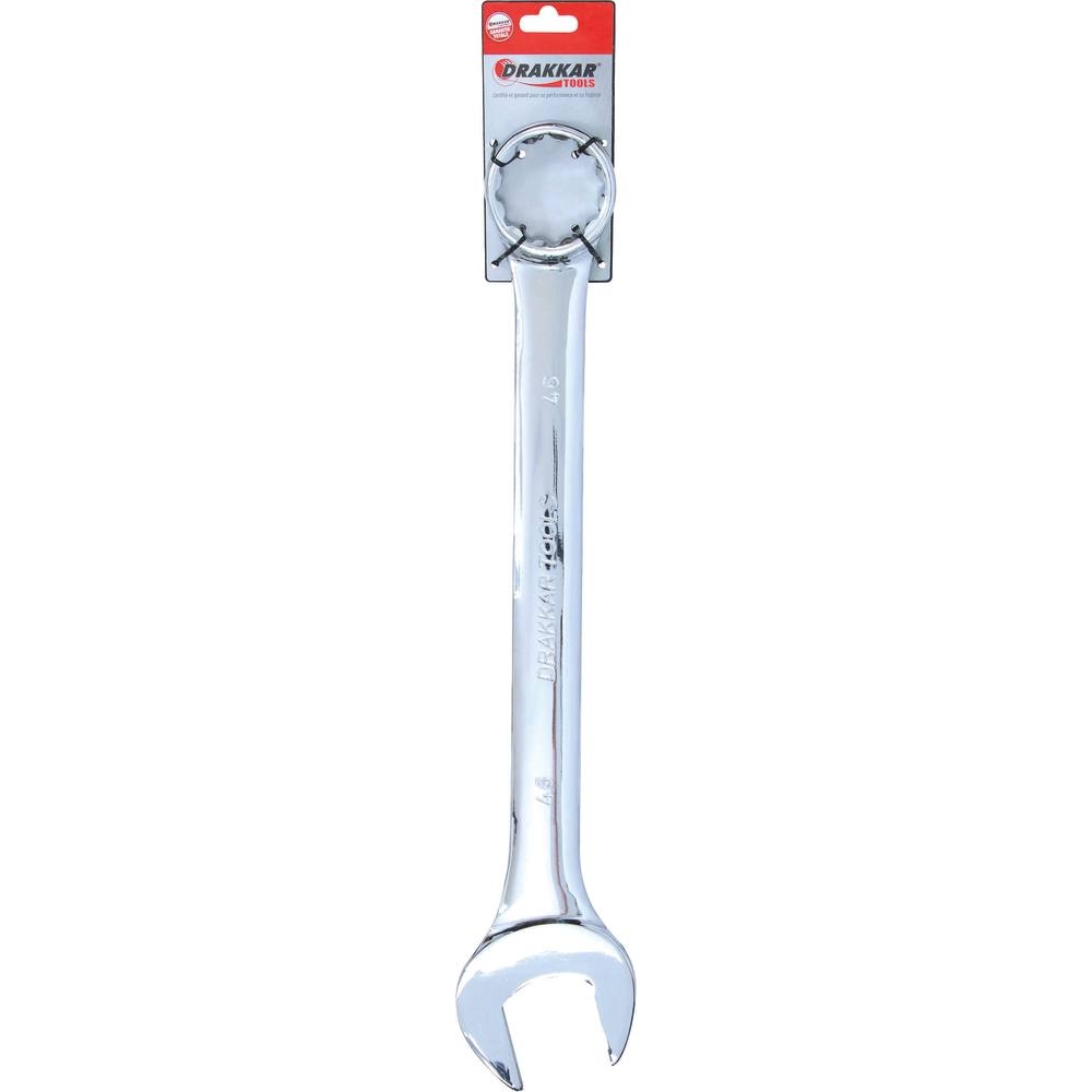 Clé mixte de 46mm full polish - carte DRAKKAR TOOLS - 13949