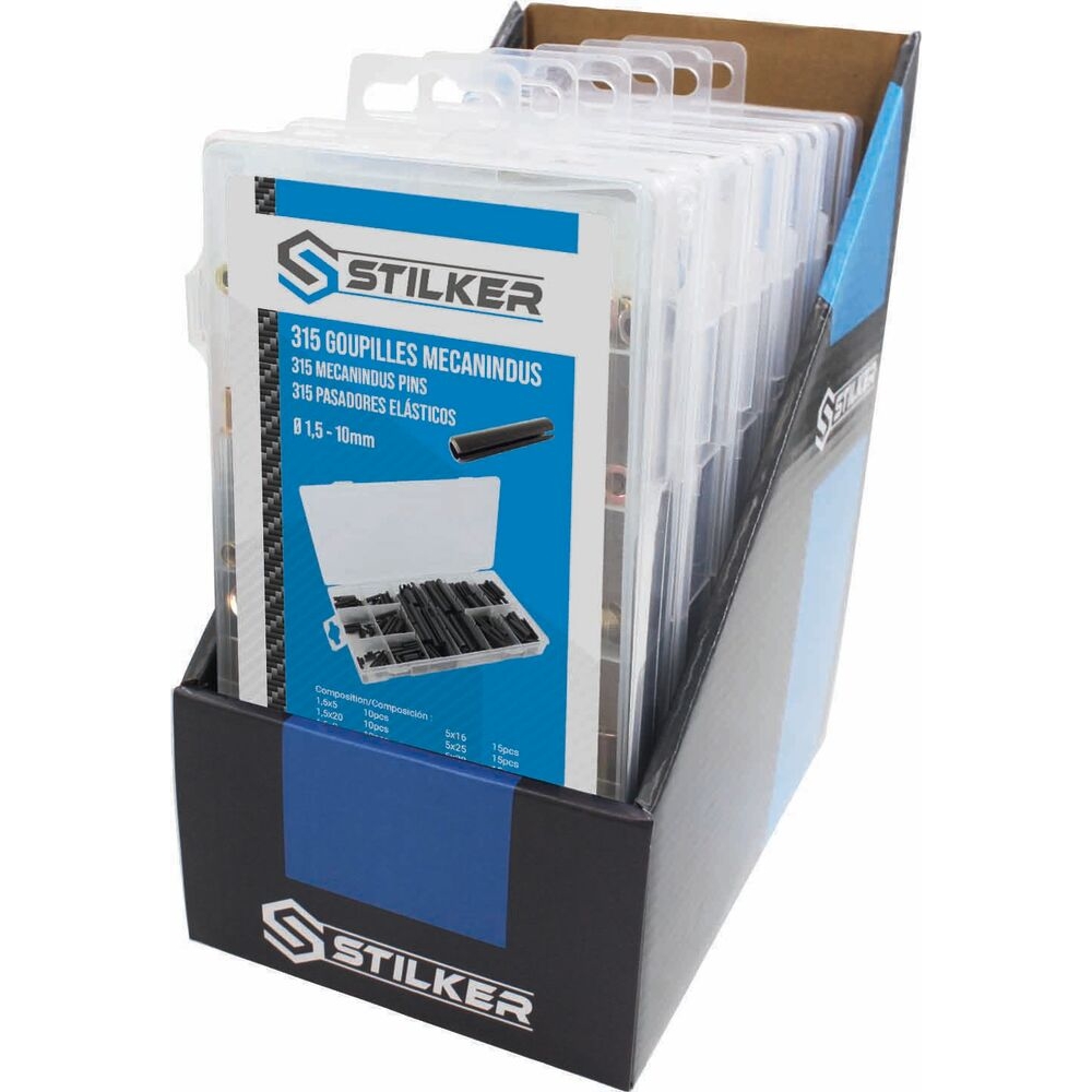Goupilles mecanindus de 1,5 à 10mm - coffret de 315 pcs STILKER - 14091