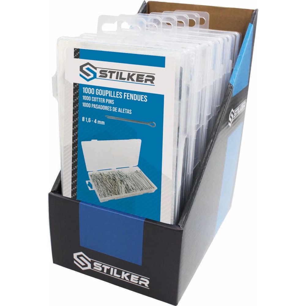 Goupilles fendues de 1,6 à 4mm - coffret de 1000 pcs STILKER - 14093