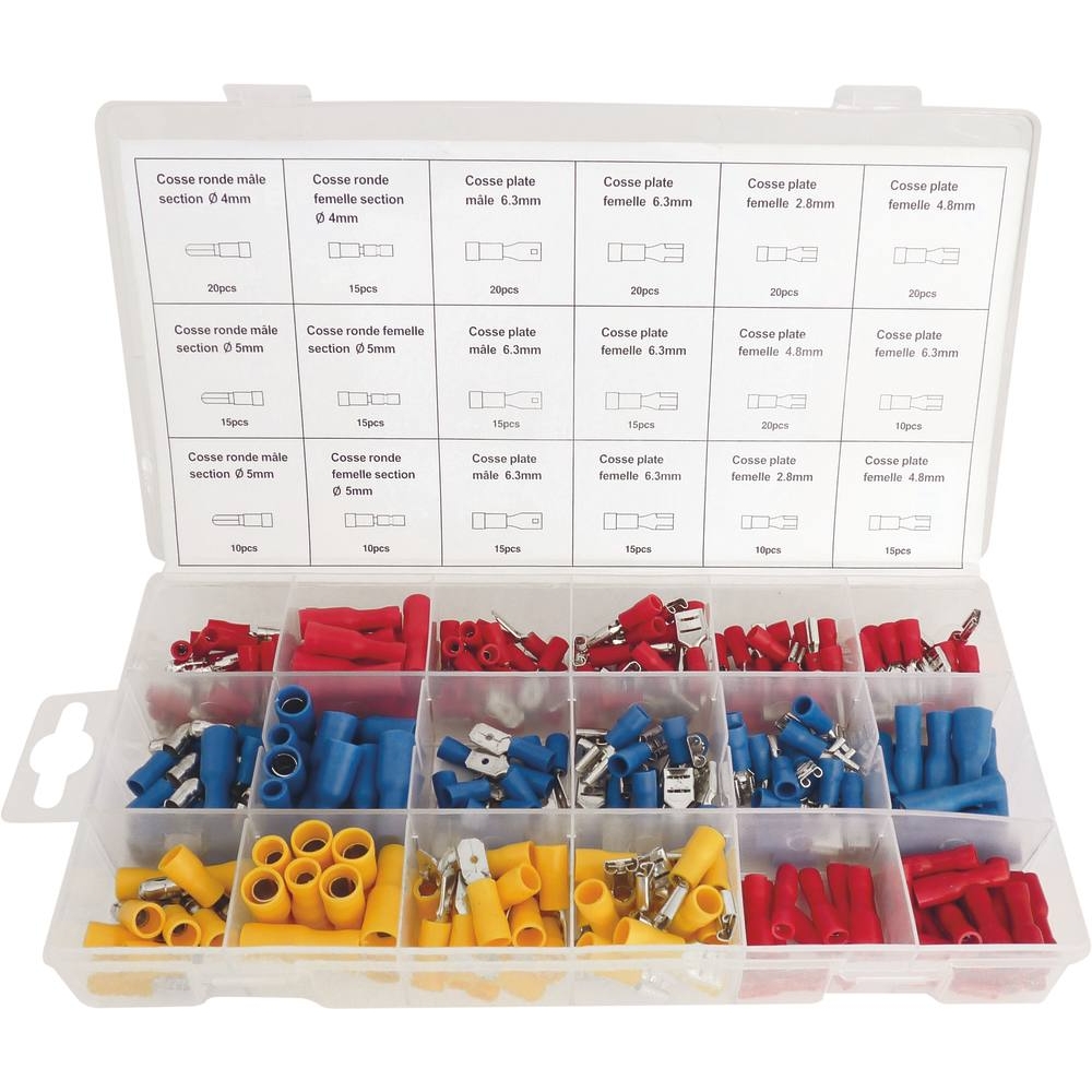 Cosse isolée - coffret de 280 pcs SODELEC - 14096