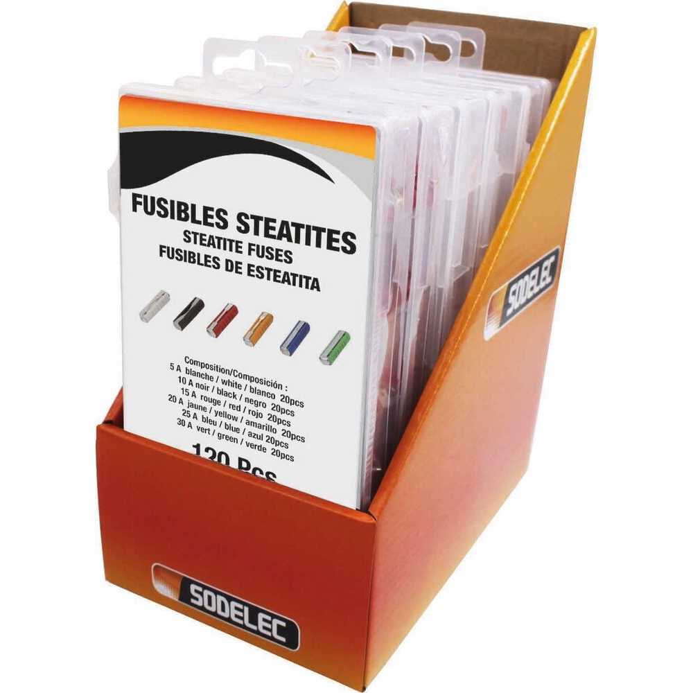 Fusible steatite assortiment - coffret de 120 pcs SODELEC - 14104
