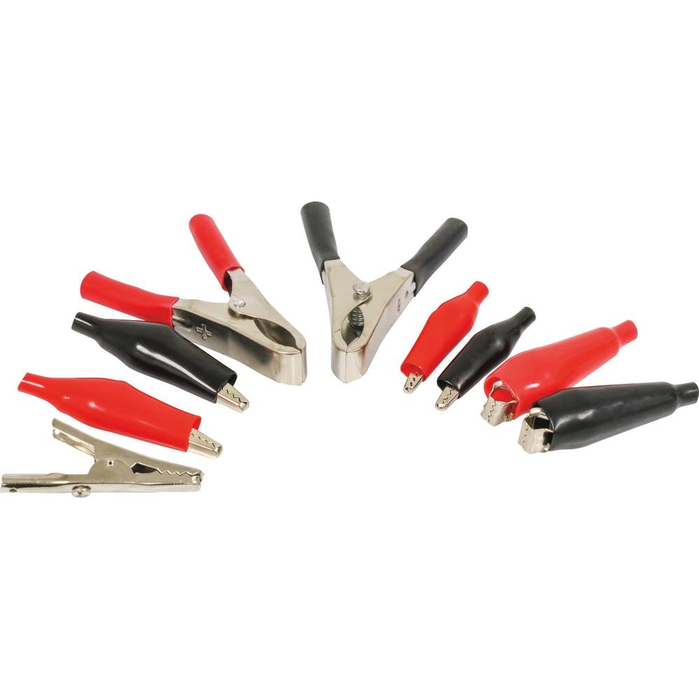 Pince crocodile gainée rouge et noire assortiment - coffret de 28 pcs STILKER - 14108