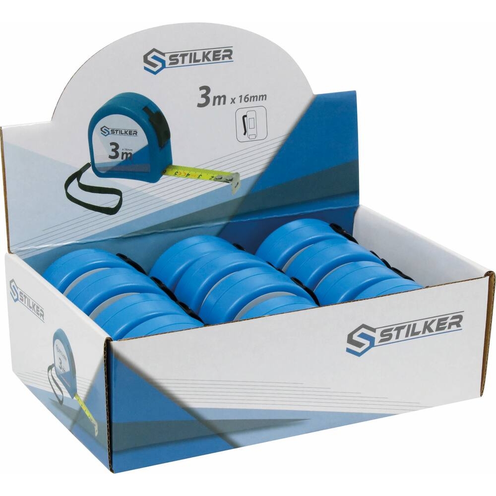 Mètre mesure à ruban 3m 16mm boîtier ABS STILKER - 14363