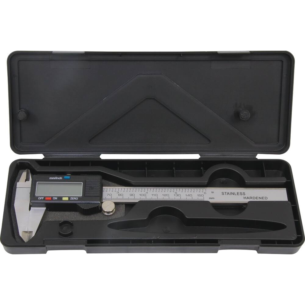 Pied à coulisse digital 150mm 1/100 avec jauge de profondeur - coffret DRAKKAR TOOLS - 14404