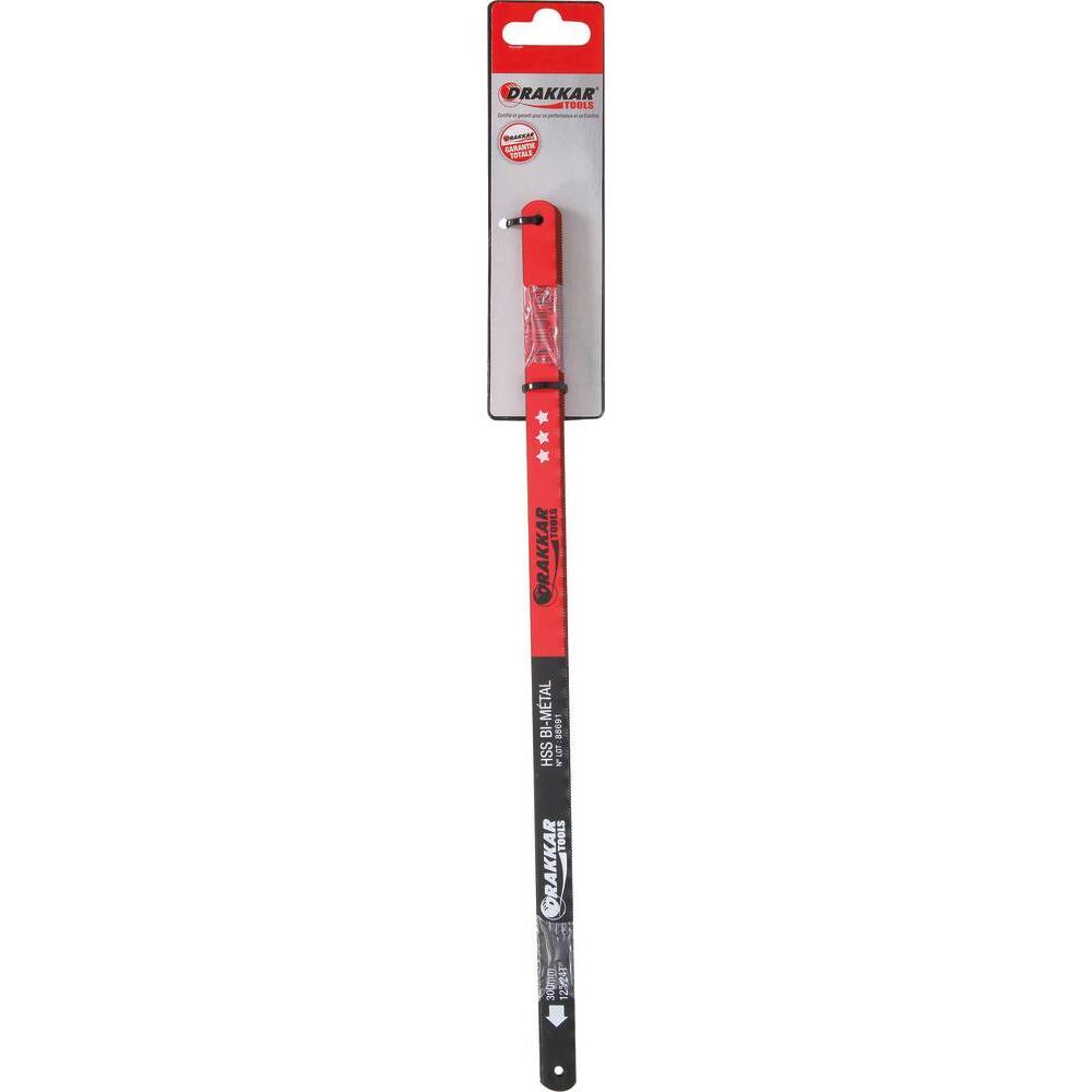 Lame de scie acier rapide bi-métal 10 dents/cm pour inox et acier tendre - Lot de 10 - DRAKKAR TOOLS - 14703.10
