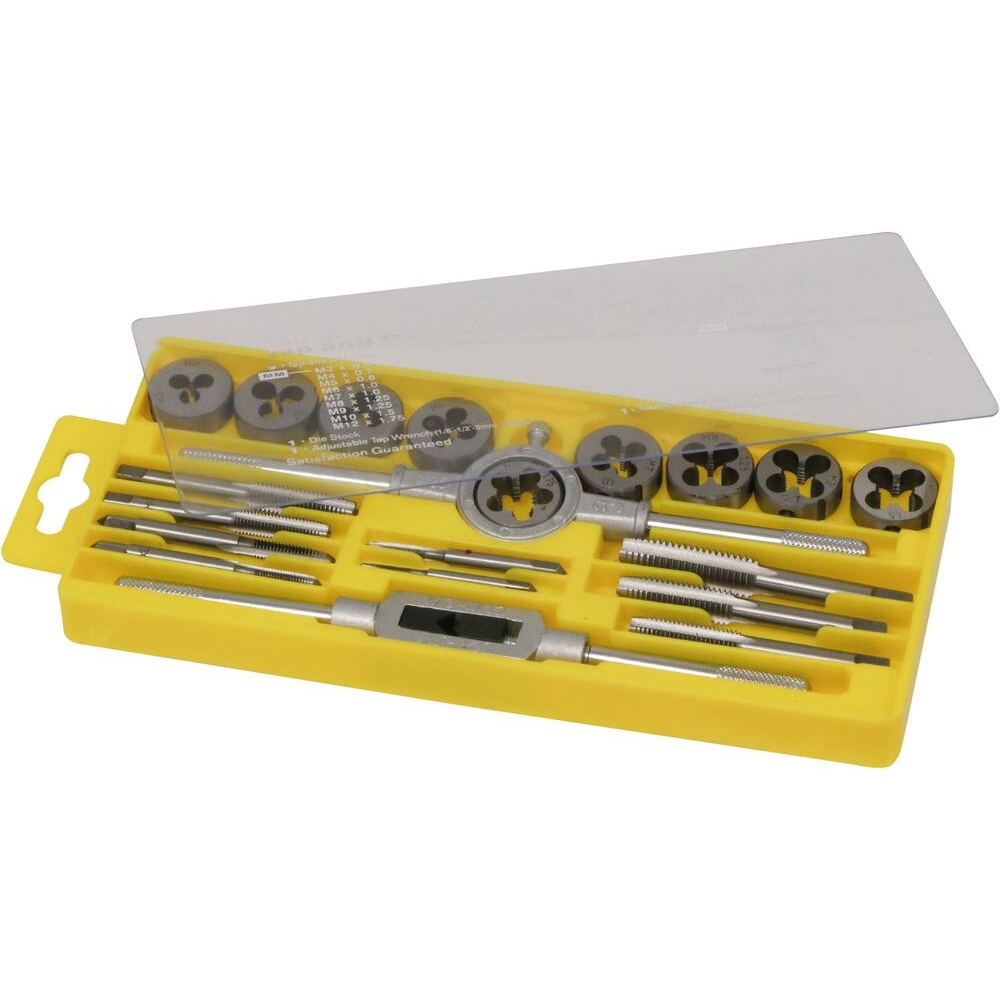 Taraud et filière M3 à M12 1 passe - coffret de 20 pcs STILKER - 14719