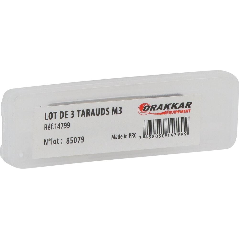 Taraud métaux HSS 3 passes M3 DRAKKAR - 14799