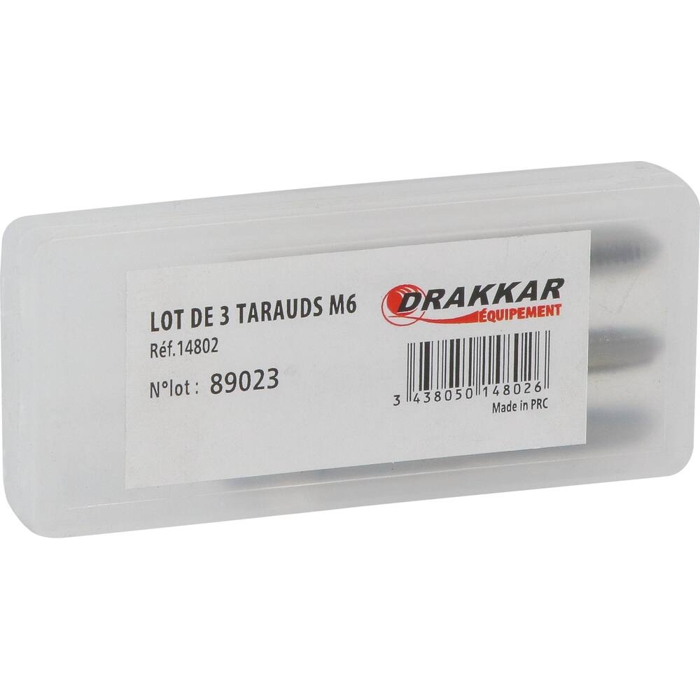 Taraud métaux HSS 3 passes M6 DRAKKAR - 14802