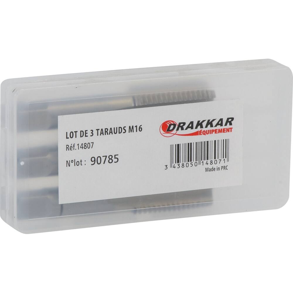 Taraud métaux HSS 3 passes M16 DRAKKAR - 14807