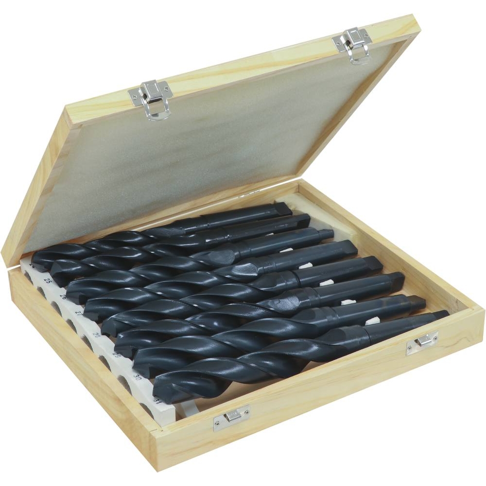Foret laminé de 24 à 31mm cône morse N°3 - coffret bois de 8 pcs DRAKKAR TOOLS - 14897