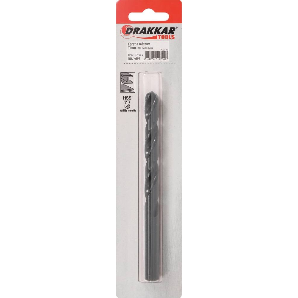 Foret à métaux HSS 11mm - de 1 pcs DRAKKAR TOOLS - 14990