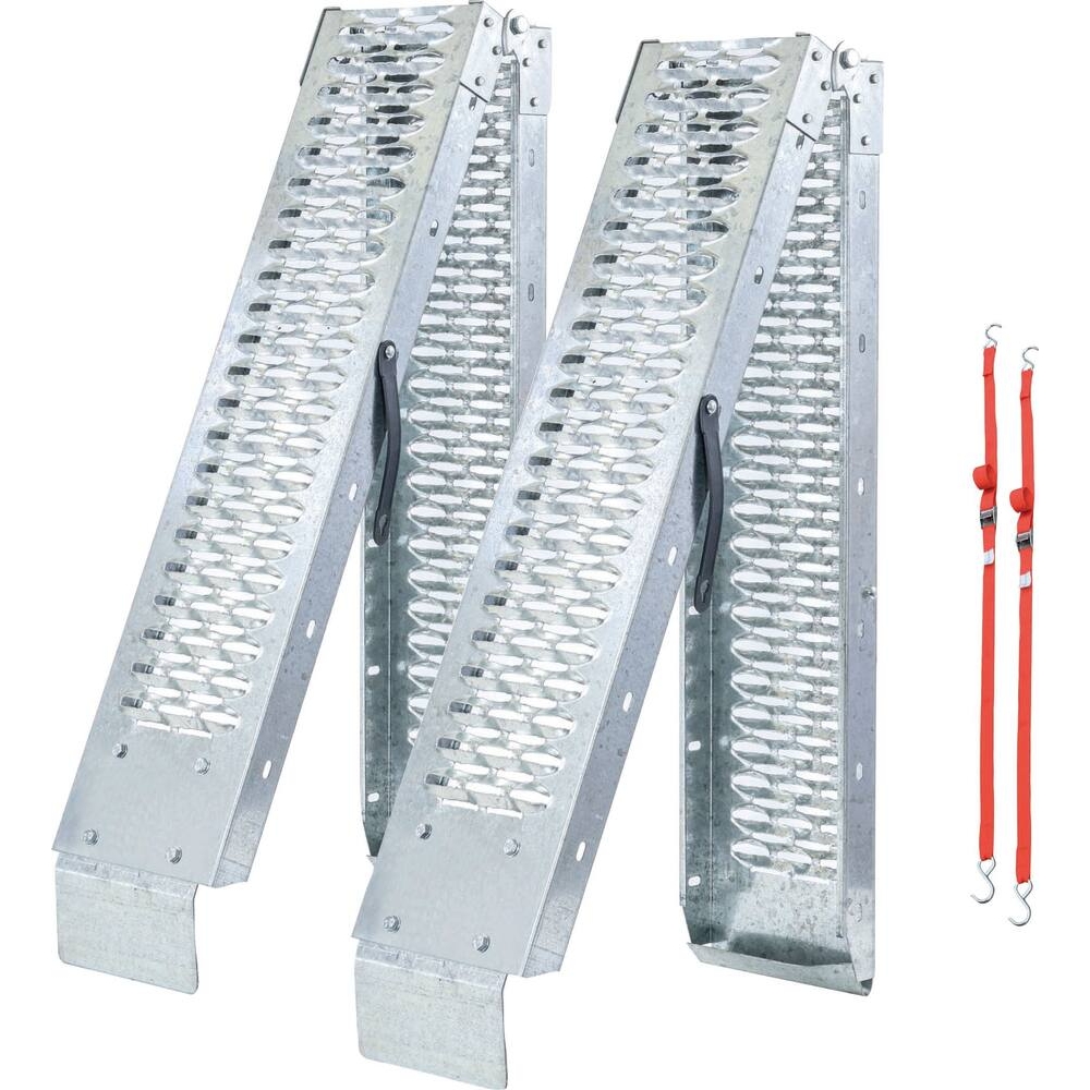 Rampes acier pliables 440kg 1900mm avec sangles - lot de 2 pcs STILKER - 15202