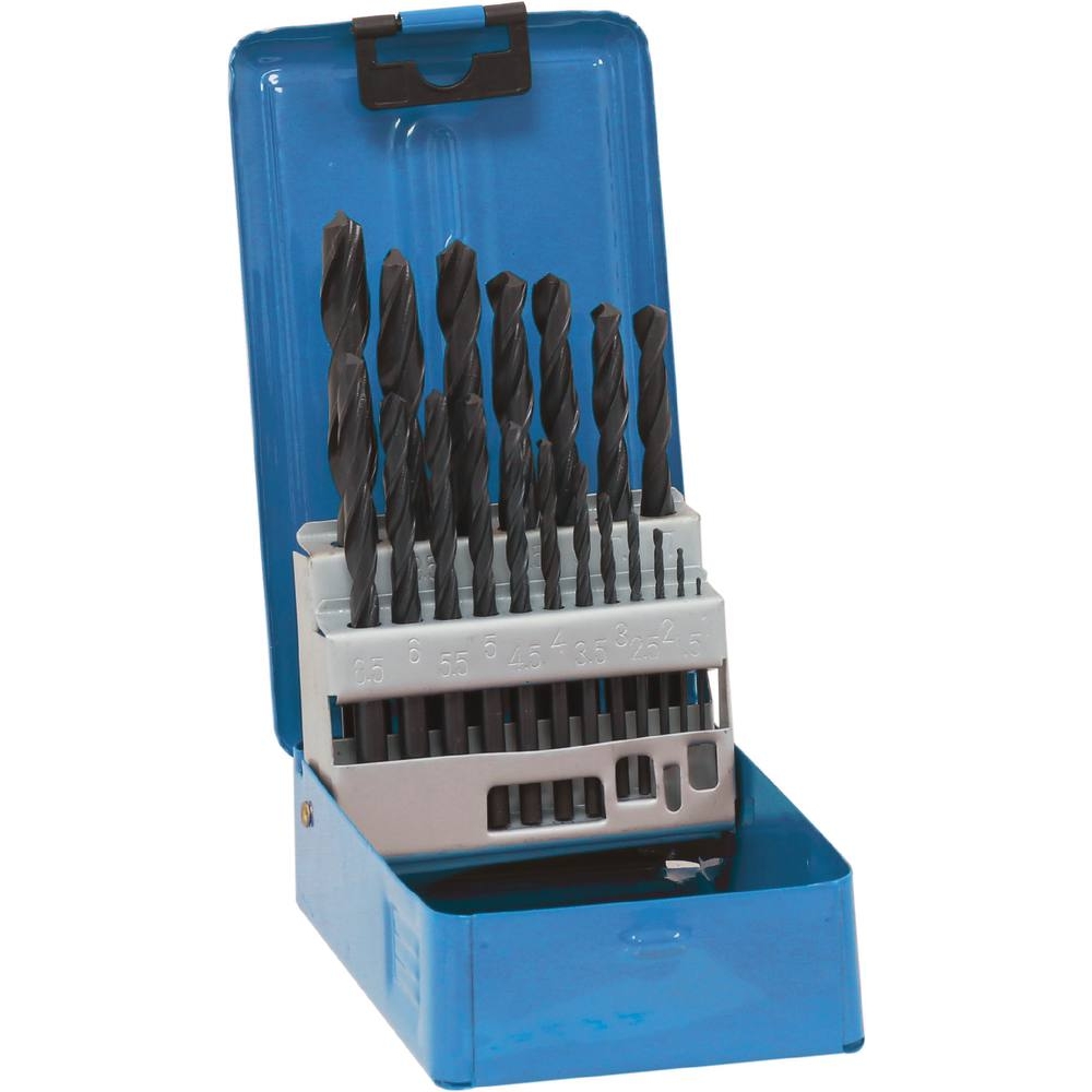 Coffret métal de 19 forets métaux HSS laminés de 1 à 10mm STILKER - 15277
