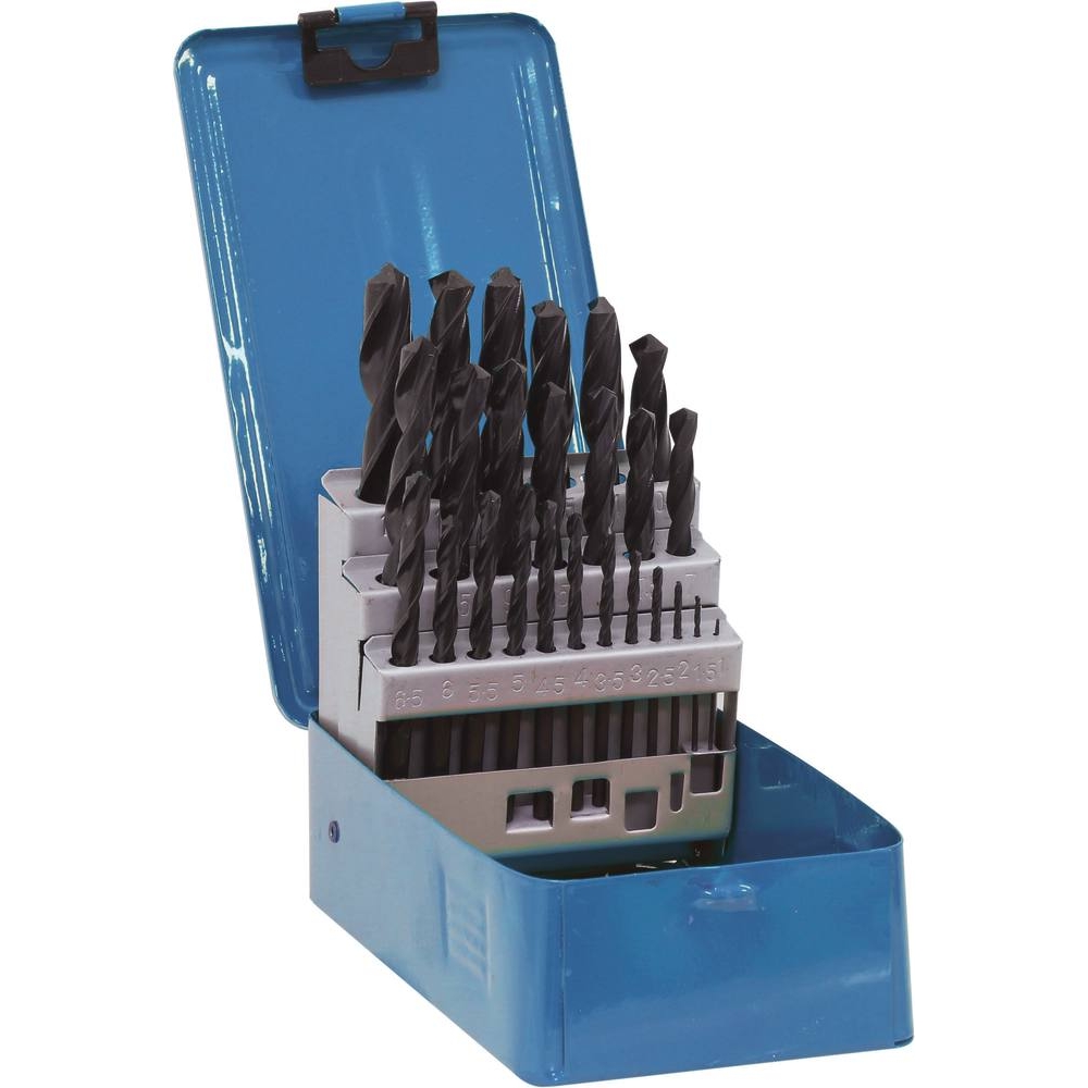 Coffret métal de 25 forets métaux HSS laminés de 1 à 13mm STILKER - 15278