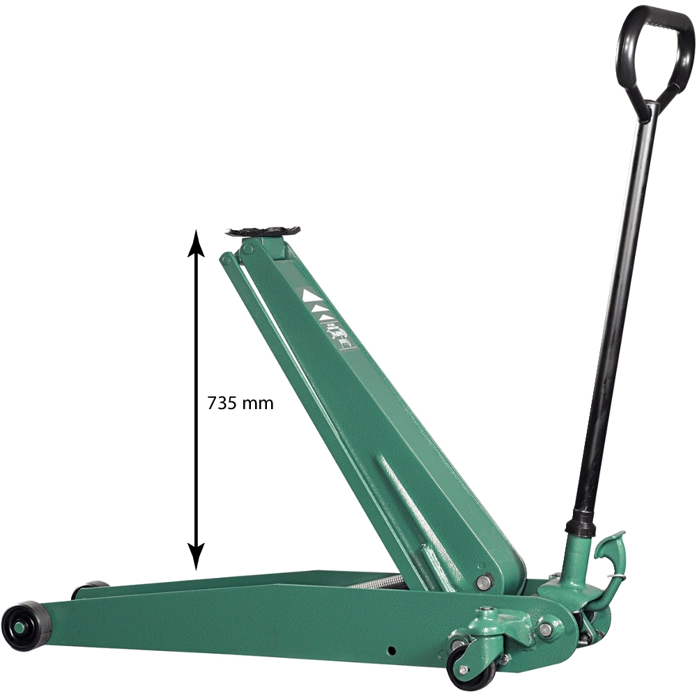 Cric rouleur 2T avec pédale 98/735mm longueur 1035mm COMPAC - 15445