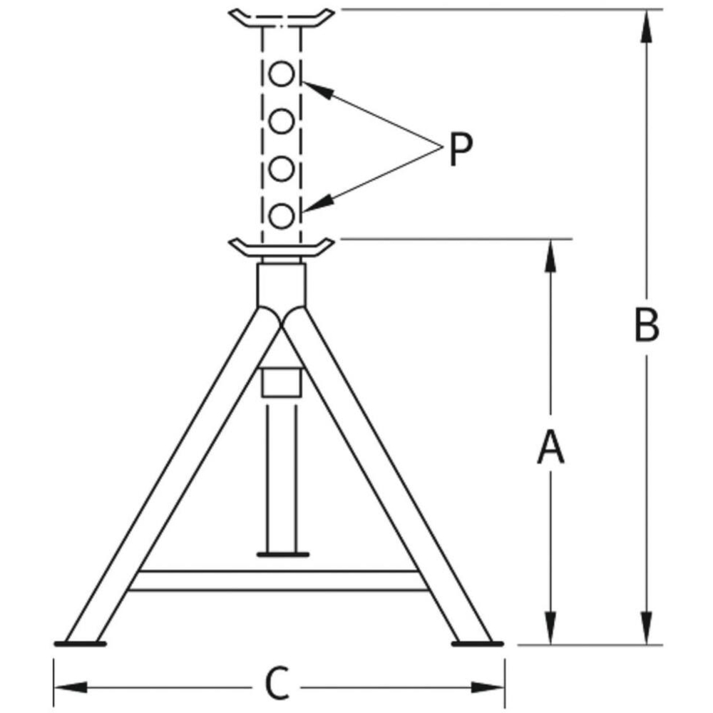Chandelle à goupille 3T 315/540mm COMPAC - 15466