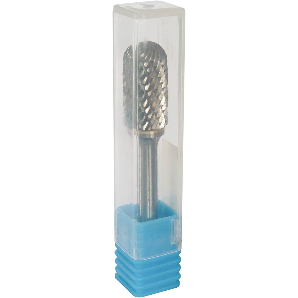 Fraise métallique cylindrique à bout arrondi sur tige 6mm DRAKKAR TOOLS - 15508
