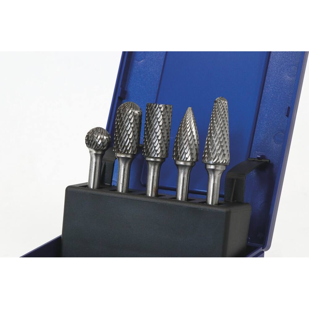 Fraise métallique sur tige Ø tête 12,7mm - coffret PVC de 5 pcs DRAKKAR TOOLS - 15521