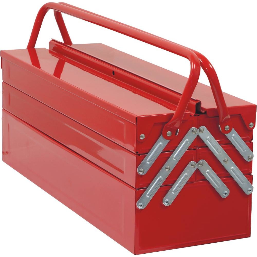 Caisse à outils métallique 5 compartiments 550x200x209mm DRAKKAR - 15718