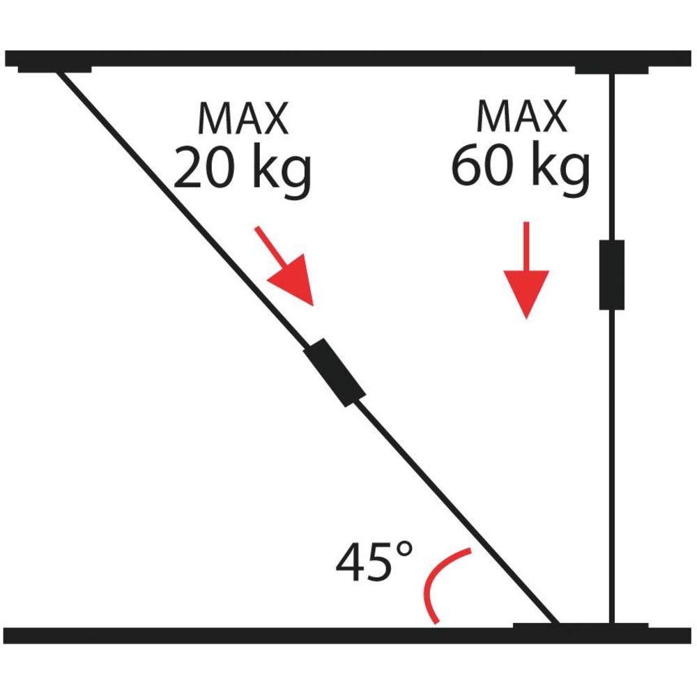 Etai extensible 750mm à 1250mm STILKER - 15746